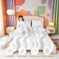 thumbnail image 3 of Erosebridal Minimalist Striped Full Size Comforter Sets,Contemporary Geometric Lines Bedding Comforter Set,Reversible,3 Pieces,1 Comforter and 2 Pillowcases, 3 of 7
