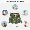 thumbnail image 6 of FORMRS Boys Swim Trunks Quick Dry Mesh Liner Boardshorts Sizes XS-XL, Green Flowers Pattern, 6 of 7