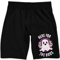 thumbnail image 6 of Here For The Boos Men's Black Sleep Pajama Shorts-3XL, 6 of 7