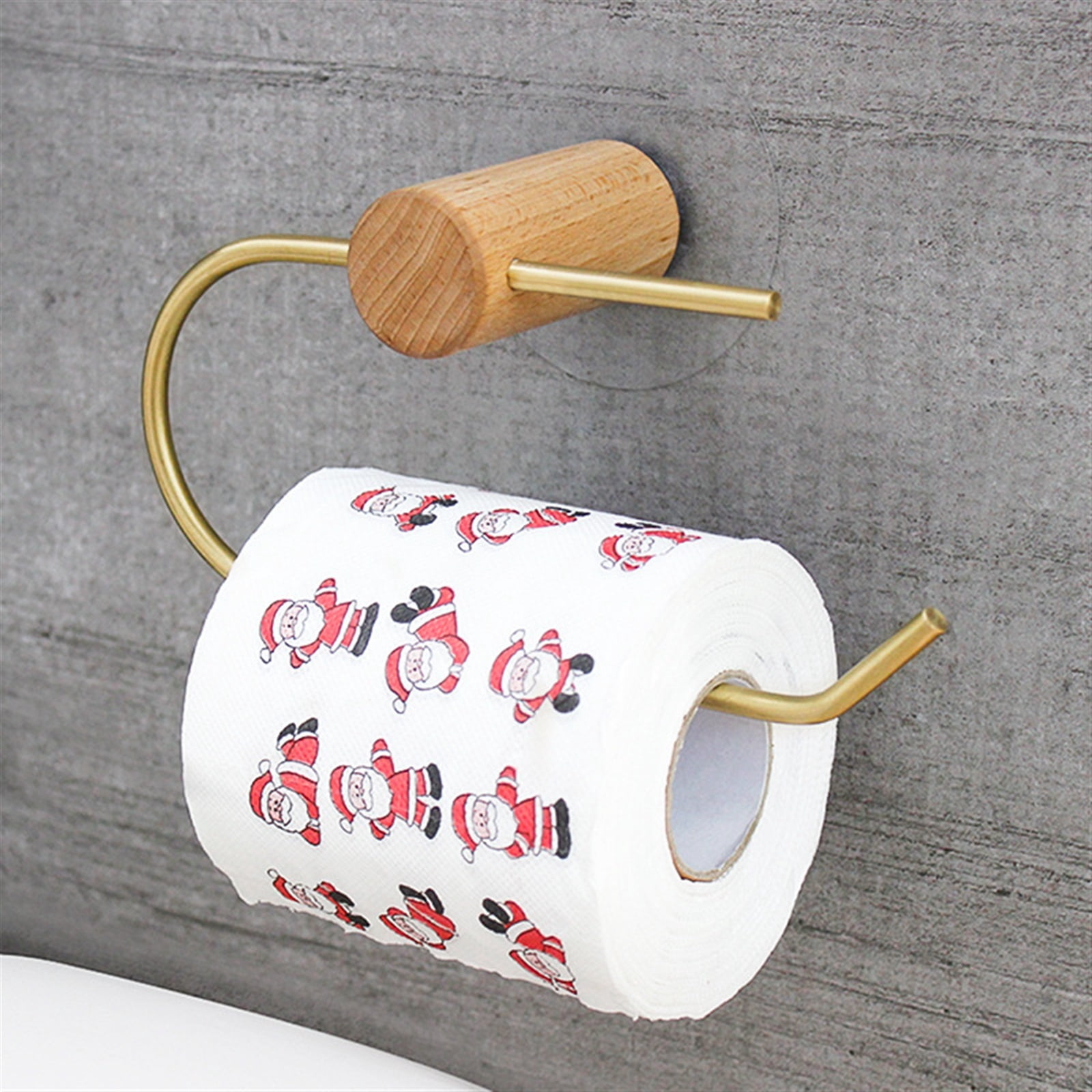 Japanese-style Wooden Paper Towel Holder Wall Brass Beech Black Walnut Toilet Paper Holder Bathroom Towel Hook Home Organization