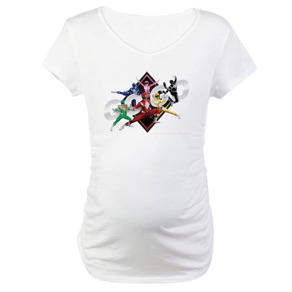 CafePress - Mighty Morphin Power Ran Women's Maternity T Shirt - Cotton Maternity T-shirt, Cute & Funny Pregnancy Tee