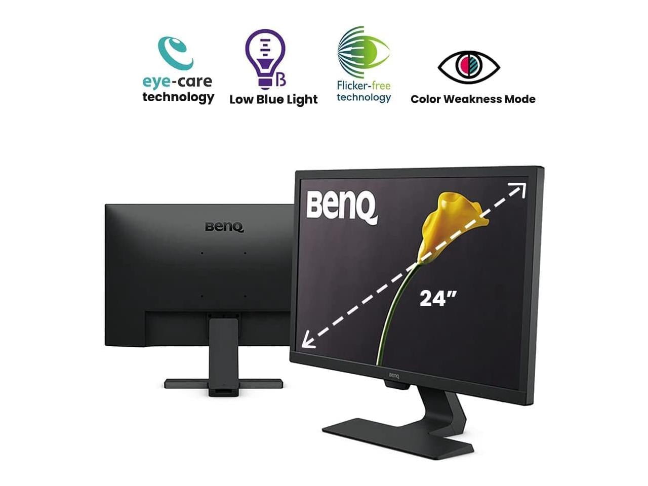 BenQ GW " FHD  x  VGA HDMI DisplayPort Flicker Free  Technology Built in Speakers Slim Bezel Design IPS Eye care Monitor
