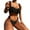 Black, variant on TSADFHJI Swimsuits for Women Tankini Set 3 Piece Women Strap Wrap Pad Cheeky High Waist Bikini Set Swimsuit Cheeky Thong Swimwear Two Pieces Bathing Suit M Blue