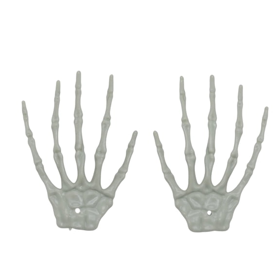 Halloween Skeleton Decorations 4 X 3 Inch Plastic Skeleton Hands Spooky Glow Halloween Decor for Outdoor Yard Lawn Graveyard 1 Pair Set