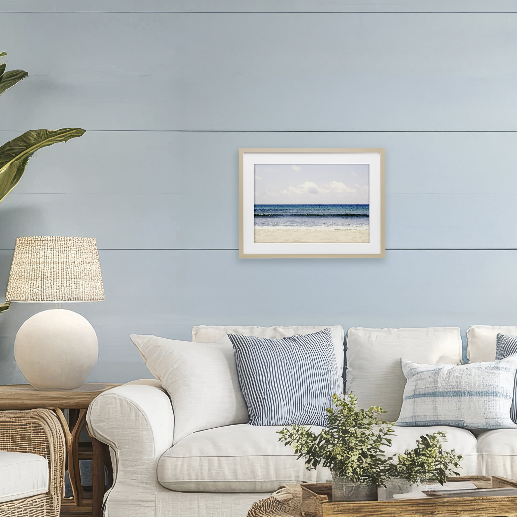 Stupell Industries Summer Seaside Escape Birch Framed Print Under Glass, design by Gemma Bardot