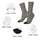 thumbnail image 5 of Balery Black and white houndstooth Calcetas Largas con Estampado para Hombre y Mujer – Suaves y Transpirables, Talla Única (US 5-11), 5 of 6