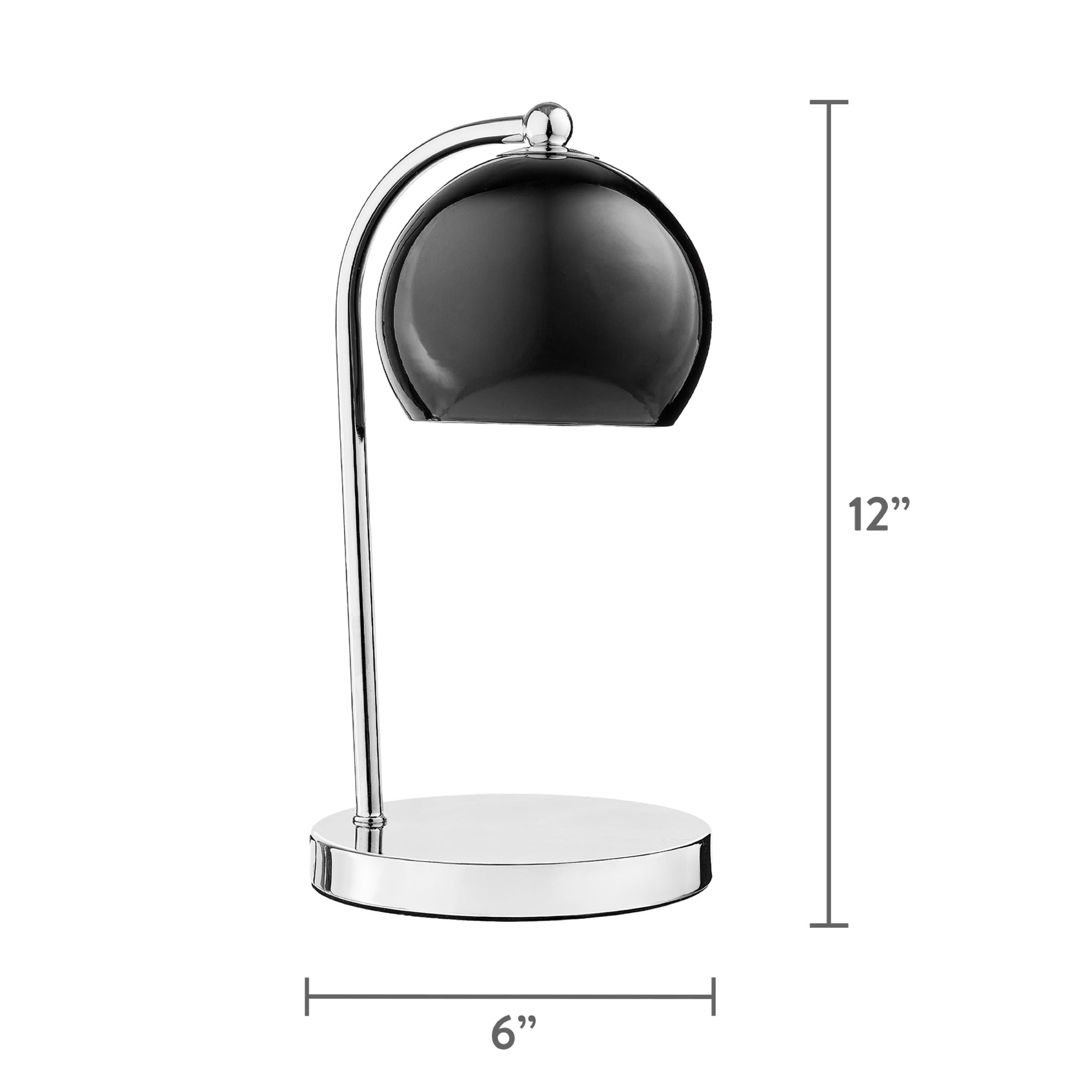 Mainstays Black and Silver Candle Warmer Lamp
