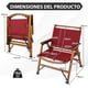 thumbnail image 3 of Costway Silla de Acampada Plegable de Bambú Silla de Playa Baja Portátil hasta 150 kg para Patio Exterior Camping Picnic 56 x 54,5 x 65 cm Rojo, 3 of 9