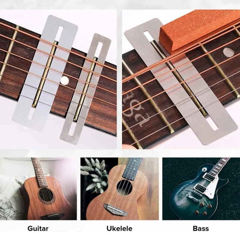 25pcs Guitar Tool Kit With Carry Bag Repair Maintenance Tools String Action Ruler Luthier File Guitar Bridge Pins Guitar Ukulele