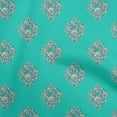 thumbnail image 1 of oneOone Cotton Poplin Turquoise Green Fabric Block Craft Projects Decor Fabric Printed By The Yard 42 Inch Wide, 1 of 5