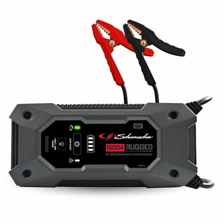 Schumacher Electric Rugged 1500A Lithium Car Battery Jump Starter and Power Pack/Jump box, USB Charging, 12V Sport, Auto, and Marine Batteries, SL1611