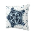 thumbnail image 2 of YFYANG Square Decorative Throw Pillow Case (Without Pillow Insert), Blue Watercolor Snowflake Bedroom Sofa Car Cushion Cover, 24"x24", 2 of 9