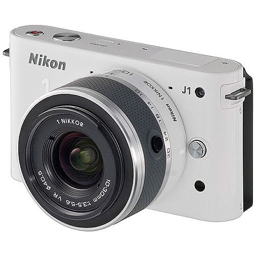 Nikon 1 J1 Digital Camera System with 1030mm Lens (White) (OLD MODEL