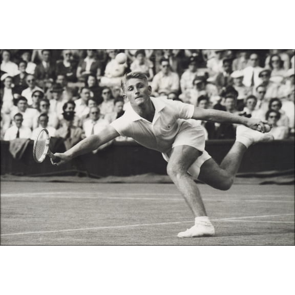 24"x36" Gallery Poster, Australian tennis player Lew Hoad in London in 1953