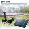 Solar Powered Water Fountain Pump w/ 4 Nozzles, Fountain Kit for Bird