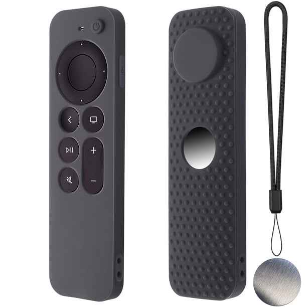 Para Apple TV 4K Stick Remote Funda de silicona Funda protectora Piel con cordón