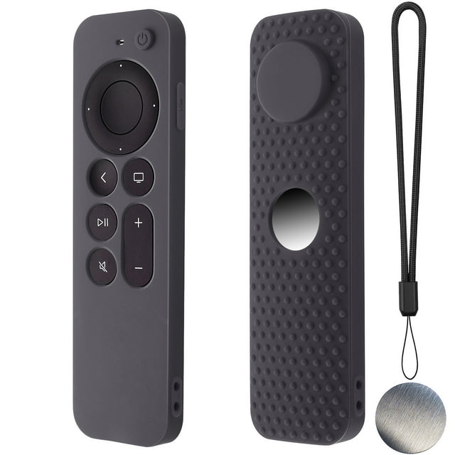 Para Apple TV 4K Stick Remote Funda de silicona Funda protectora Piel con cordón