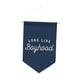 thumbnail image 2 of Bandera colgante de pared "Long Live Boyhood", fácil de colgar, decoración de pared triangular Azul, 2 of 9