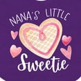 thumbnail image 4 of Inktastic Nana's Little Sweetie with Pink Heart Cookie Boys or Girls Baby Bib, 4 of 4