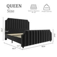 thumbnail image 2 of Bed Frame, Upholstered Bed Frame with Headboard and Footboard, Queen Size Bed Frame with Strong Wooden Slats Support, No Box Spring Required, 2 of 7