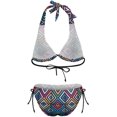 thumbnail image 3 of HPINK-T Women's Halter Triangle Bikini Tie Side Bottom Two Piece Swimsuit, 3 of 6