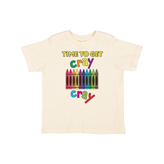 Inktastic Time to Get Cray Cray Crayons Humor Boys or Girls Toddler T-Shirt