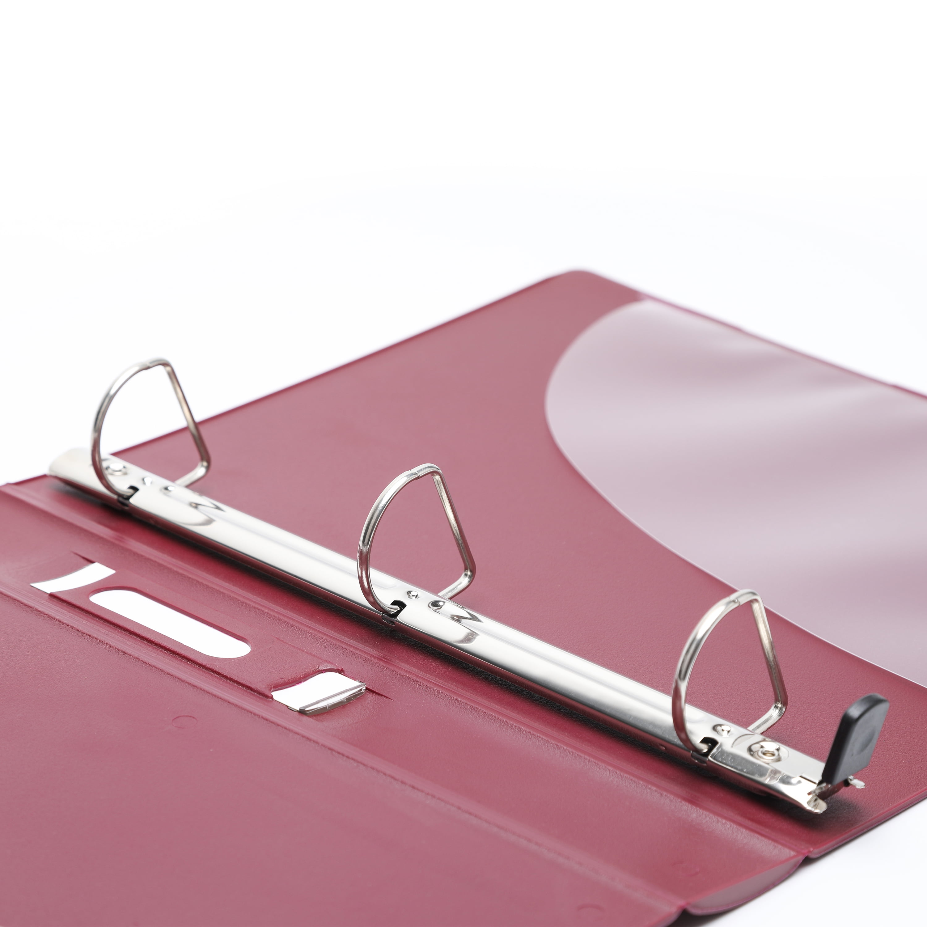 Exceed 1.5 inch Heavy Duty Binder,3 Slant D Ring, Red Burgundy
