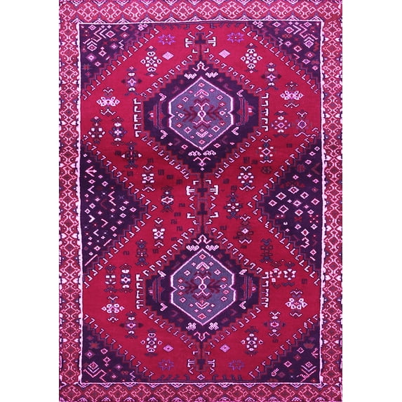 Ahgly Company Indoor Rectangle Persian Pink Traditional Area Rugs, 5' x 8'