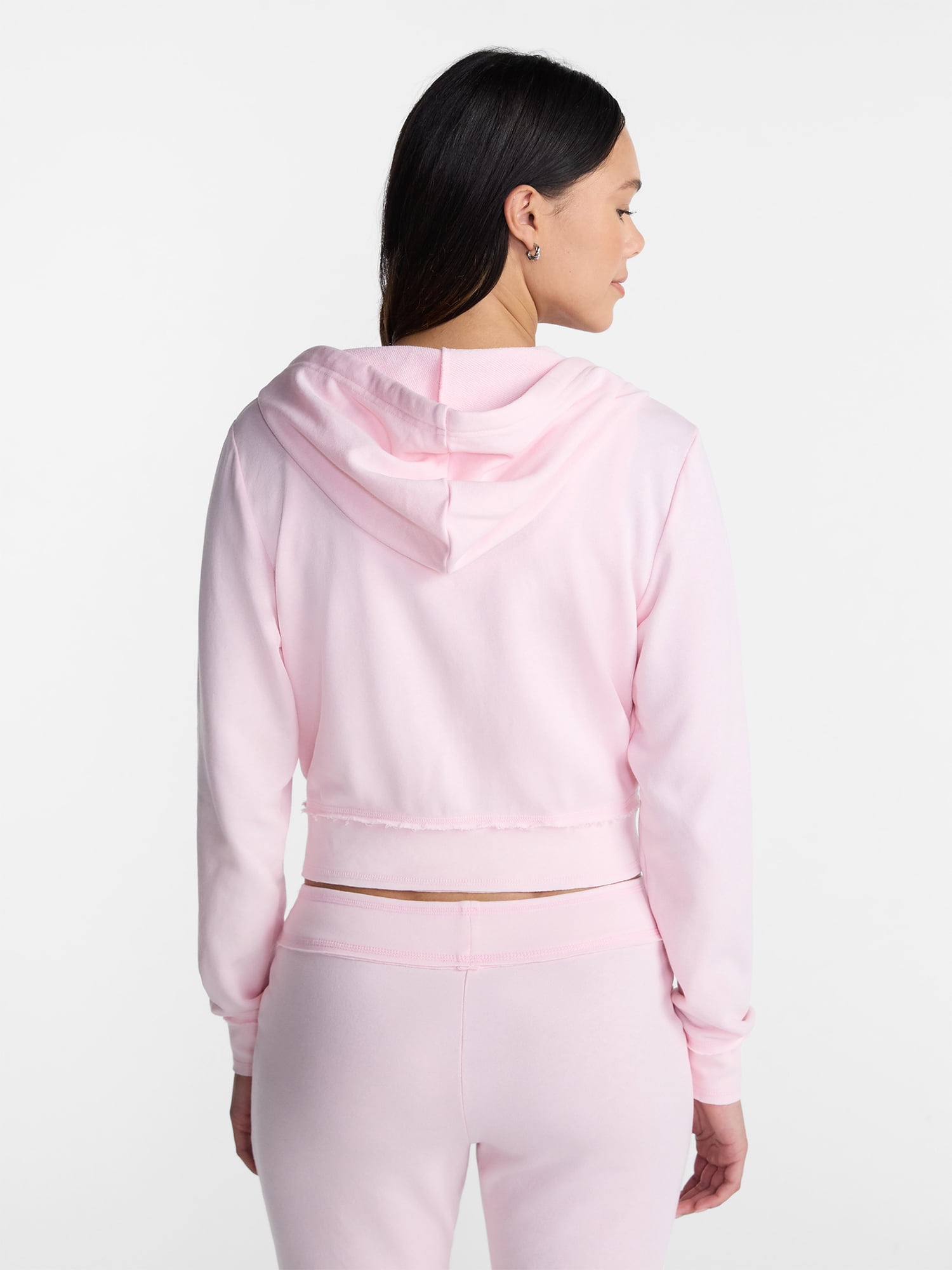No Boundaries French Terry Zip-Up Hoodie Jacket, Women's Sizes XXS-XXL