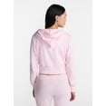 thumbnail image 4 of No Boundaries French Terry Zip-Up Hoodie Jacket, Women's Sizes XXS-XXL, 4 of 6