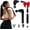 Black, variant on Professional Percussion Massage Gun with Detachable Extension Handle, 2-in-1 Deep Tissue Back Massager for Pain Relief in Shoulder, Neck, Thigh, Waist & Muscles