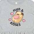 thumbnail image 4 of Inktastic Valentines Day Pugs & Kisses with Hearts Girls Toddler Dress, 4 of 5