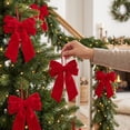 thumbnail image 6 of Qjidjing Christmas Tree Ornaments, Medium Velvet Bow Hanging Pendants, for Christmas Tree, Front Door, Home Wall Holiday Decor, 6 of 6