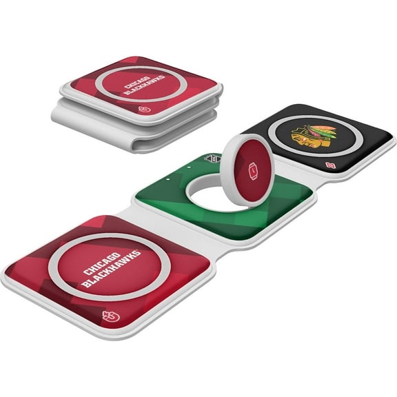 Keyscaper Chicago Blackhawks 3-in-1 Foldable Charger