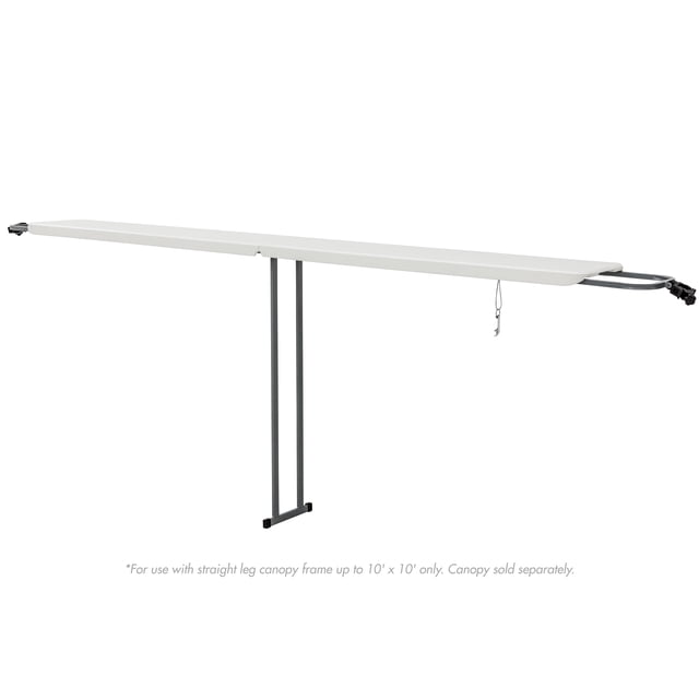 Ozark Trail 8 Foot Extendable Tailgate Table, White, 92.5 in x 12 in x 39 in (H), Outdoor Tailgate Canopy Side Table with Bottle Opener, Canopy Not Included