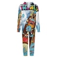thumbnail image 5 of Amazing World of Gumball Men's Hooded Jumpsuit - Zip Up One Piece Pajamas Soft Cozy Winter Warm Plush Loungewear, 5 of 8