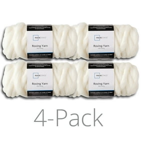 Mainstays Super Bulky Acrylic Ivory Yarn, 26 yd (4 Pack)