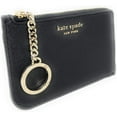 thumbnail image 4 of Kate Spade New York Medium L-Zip Leather Card Holder Keychain Black, 4 of 5