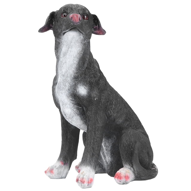 Estatua de perro resistente al agua, duradera, vívida, encantadora, estilo campestre, atractiva decoración decorativa para el hogar para exteriores