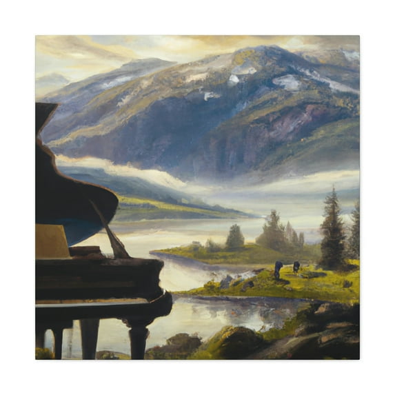 Piano Player at Dusk - Canvas