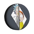 thumbnail image 1 of Cute Cartoon Rick And Morty Spare Tire Cover Wheel Protectors For Trailer Rv Suv Truck Camper Travel Fits For Tire Diameter 15 Inch, 1 of 7