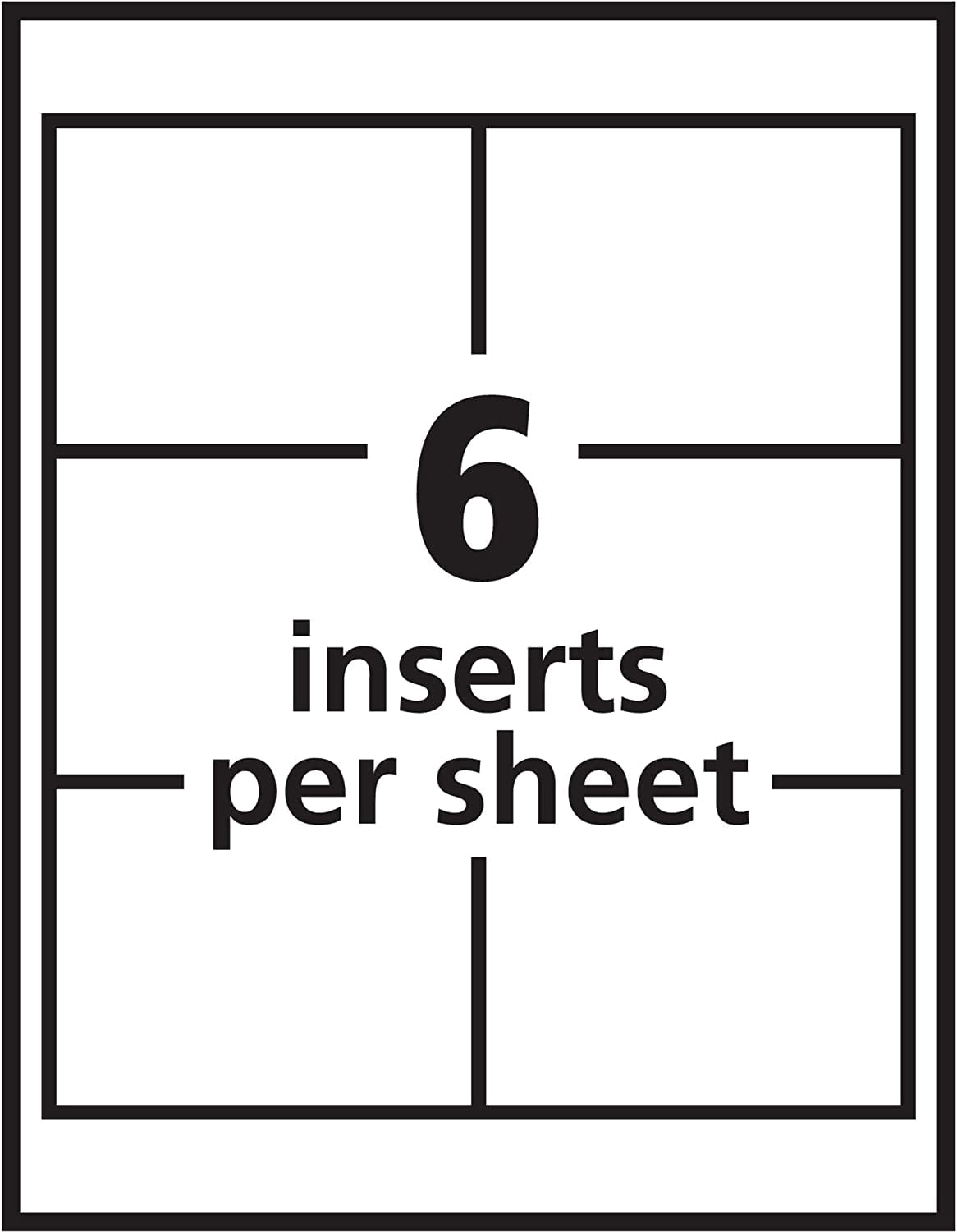 Avery Clip-Style Name Badge Holder with Laser/Inkjet Insert, Top Load, 4 x 3, White, 100/Box