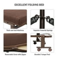 thumbnail image 6 of Giantex Single Steel Folding Guest Bed with Mattress and Storage Bag, Brown, 6 of 8