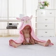 thumbnail image 3 of 24 inch Fits 0-6Y Baby Toddler Cartoon Hooded Baby Towel - Soft Bath Towel with Animals Ears - Ultra Absorbent, Baby Bath Shower Gifts for Boy and Girl Beach, 3 of 8