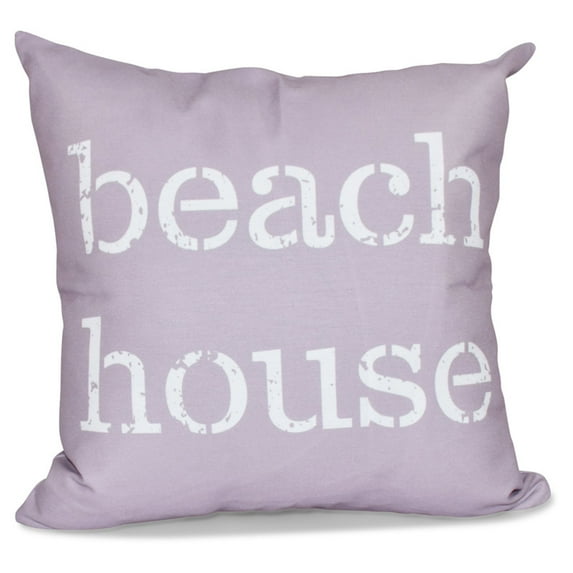 E by Design Beach Vacation Beach House Decorative Pillow