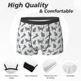 thumbnail image 2 of Men's Boxer Briefs, Elegant Cute Cartoon Cat Soft Comfy Mens Underwear Boxer Briefs Breathable With Widen Waist, 2 of 7