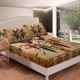 thumbnail image 4 of Manfei Bull Skull 3pcs Twin Sheet Sets,Bohemian Theme Twin Fitted Sheet,Boho Aztec Breathable Flat Sheet,Exotic Room Decor, 4 of 6