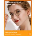 thumbnail image 2 of TIJN Retro Blue Light Blocking Glasses Metal Frame Round Chic Eyewear Men Women Eyeglasses, 2 of 6