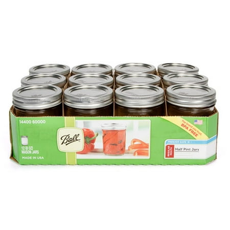 Ball Mason Jars: Glass, 8 oz, 12 pack