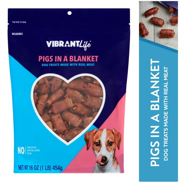Vibrant Life Pigs in a Blanket Dog Treats, 16 oz
